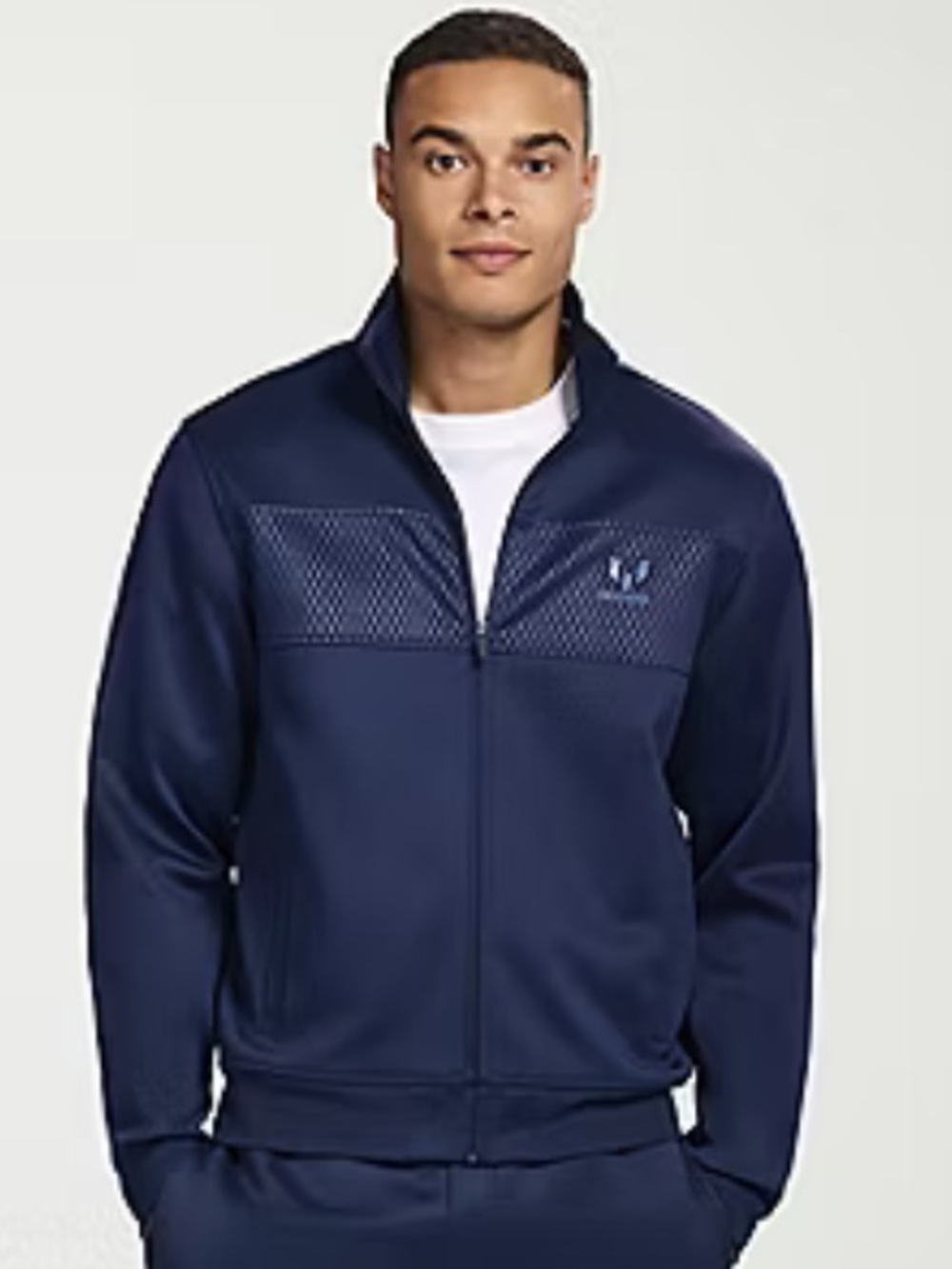 Messi Collection Full Zip Navy Blue Track Jacket - Mens Sz Large